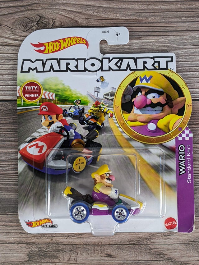 Hot Wheels Mario Kart Wario Race Car 
